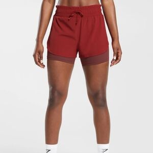 Women's Maroon Athletic Shorts